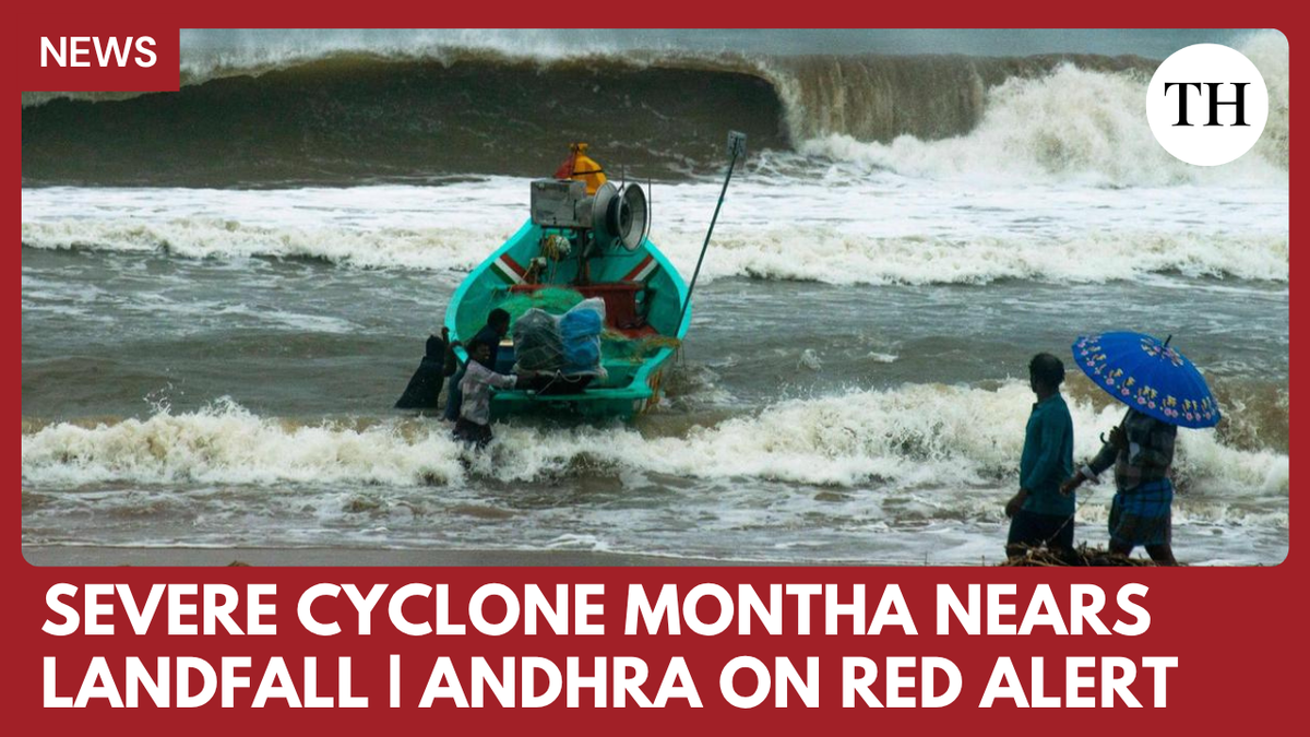 Watch: Cyclone Montha to hit Andhra Coast tonight | Red alert in 16 districts